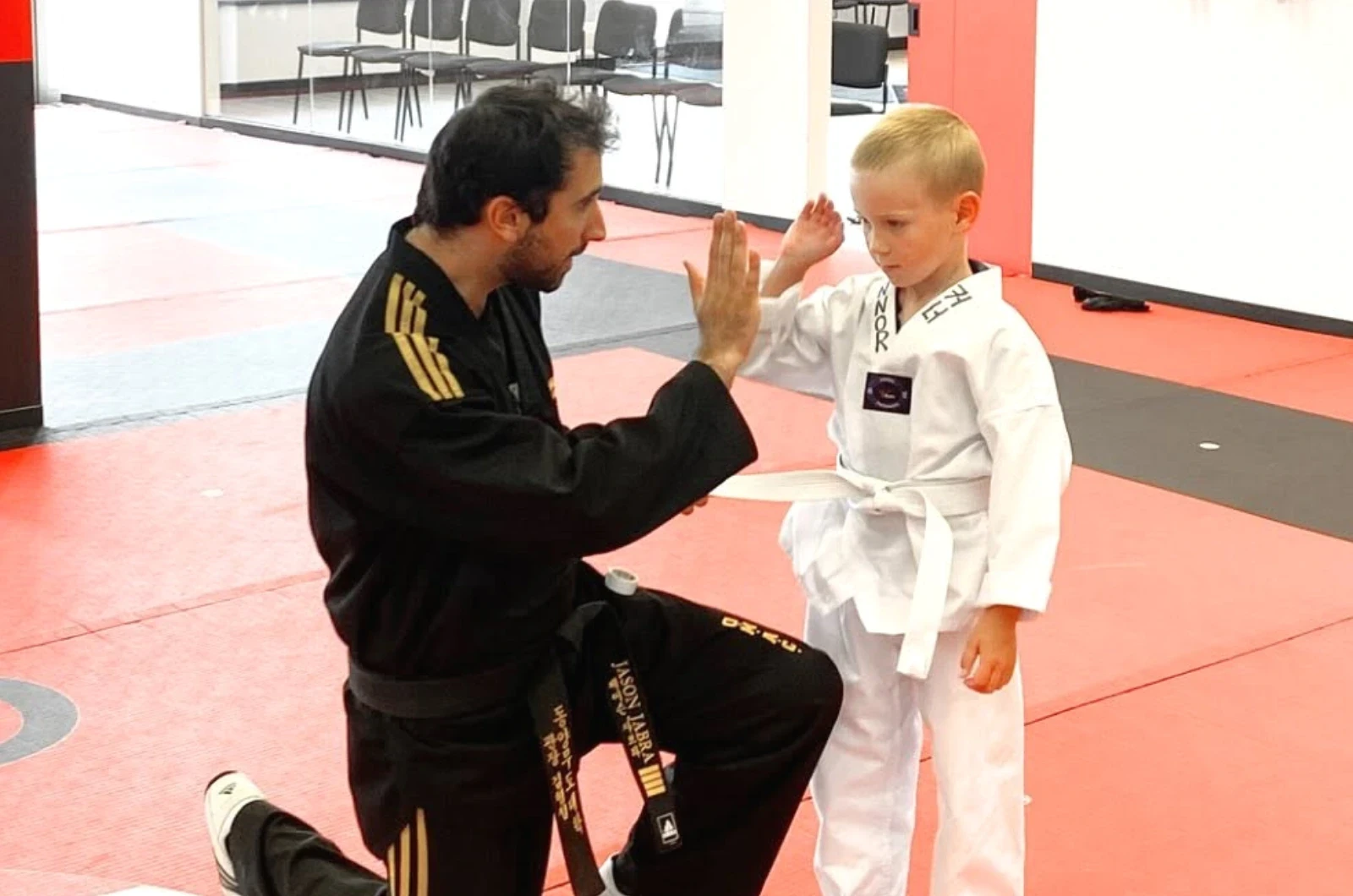 Kids martial arts discipline and focus