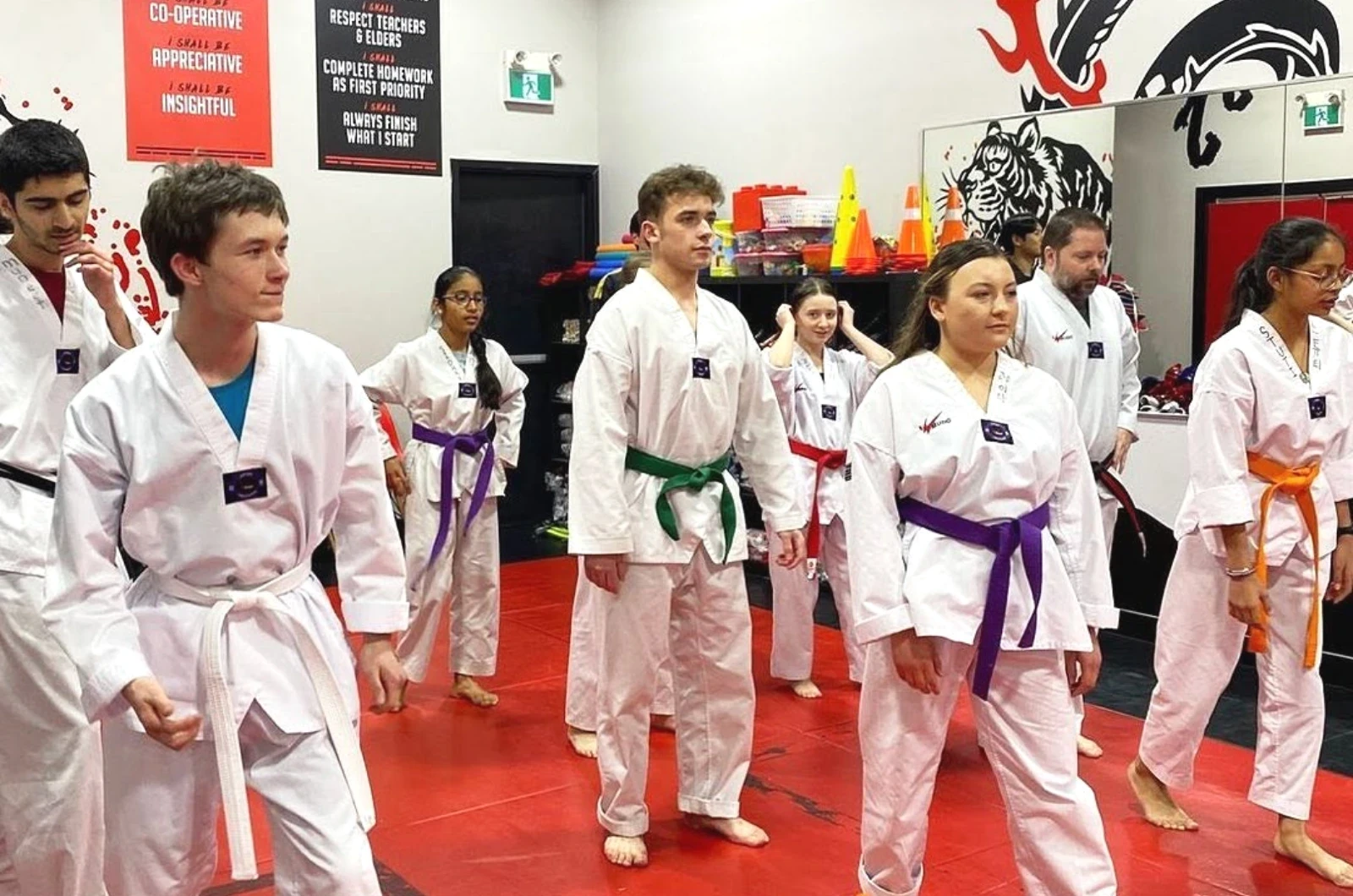 Taekwondo coaching at OMAC Martial Arts Richmond Hill