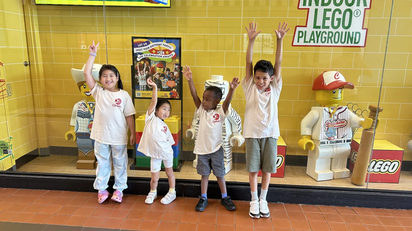 Campers at the Lego playground